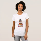 Gitarre Tree Christmas Light Rock Music T-Shirt (Vorne ganz)