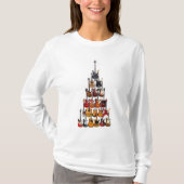 Gitarre Tree Christmas Light Rock Music T-Shirt (Vorderseite)