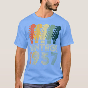 Gitarre über 65 Jahre Alte Geschenke Vintag 1957 L T-Shirt