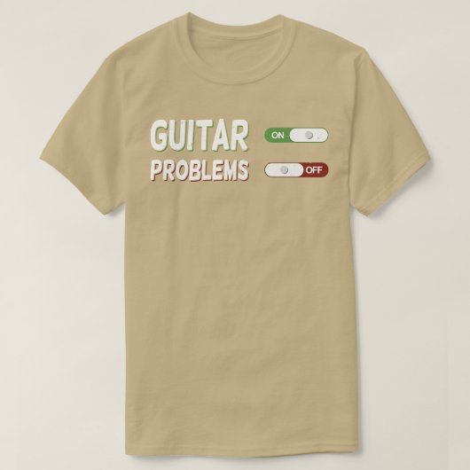 Gitarre über Probleme aus T-Shirt (Design vorne)