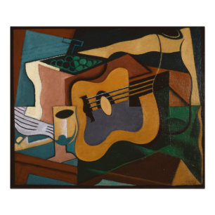 Gitarre und Abstrakte Malerei Fotodruck