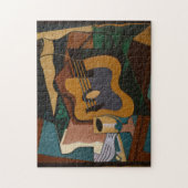 Gitarre und Abstrakte Malerei Puzzle (Vertikal)