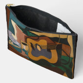 Gitarre und Abstrakte Malerei Zubehörtasche (Offen)