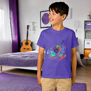 Gitarre und Akkorde-Splatter T-Shirt