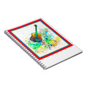 Gitarre und Akkorde Spritzer Notizblock (Rechte Seite)