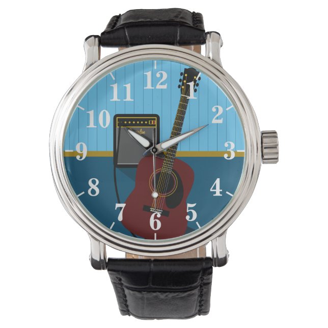 Gitarre und Amp Armbanduhr (Vorderseite)