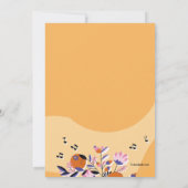 Gitarre und Blume Einladung (Rückseite)