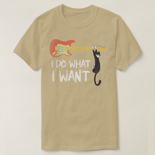 Gitarre und Cat Lover Geschenke, Meowy ich tun, wa T-Shirt (Design vorne)