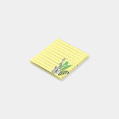 Gitarre und Farne Post-it Klebezettel (angewinkelt)