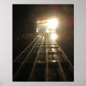 Gitarre und Fenster Poster (Vorne)