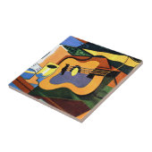 Gitarre und Flasche Fliese (Seite)