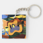 Gitarre und Flasche Schlüsselanhänger (Rückseite)