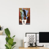 Gitarre und Glas Poster (Heimbüro)