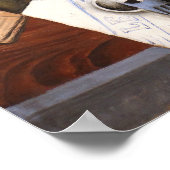 Gitarre und Glas Poster (Ecke)