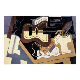 Gitarre und Klarinette, schöne Kunst, Poster
