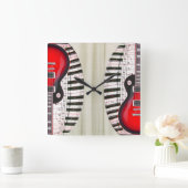 Gitarre und Klavier Uhr (Zuhause)