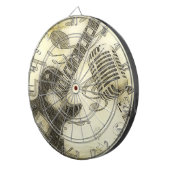 Gitarre und Mikrofon-Dart-Board Dartscheibe (Vorderseite rechts)