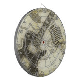 Gitarre und Mikrofon-Dart-Board Dartscheibe (Vorderseite Links)