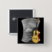 Gitarre und Musik Button (Vorne & Hinten)