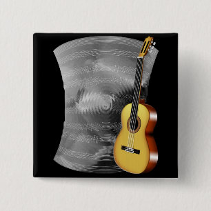 Gitarre und Musik Button