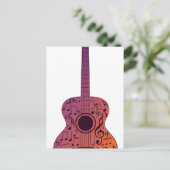 Gitarre und Musiknote 2 Postkarte (Stehend Vorderseite)