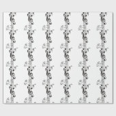 Gitarre und Musiknoten 11 Geschenkpapier (Flach)