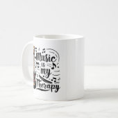 Gitarre und Musiknoten Harmonische Therapie Tasse (Vorderseite Links)