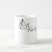 Gitarre und Musiknoten-Tasse Kaffeetasse (Mittel)