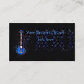 Gitarre und Musiknoten Visitenkarte (Vorderseite)