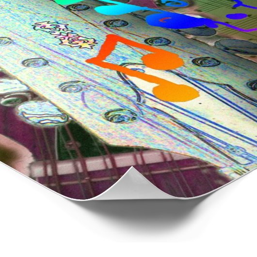 Gitarre- und Musikposter Poster (Ecke)