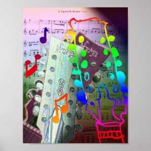 Gitarre- und Musikposter Poster