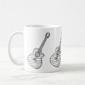 Gitarre und Noten Kaffeetasse (Links)