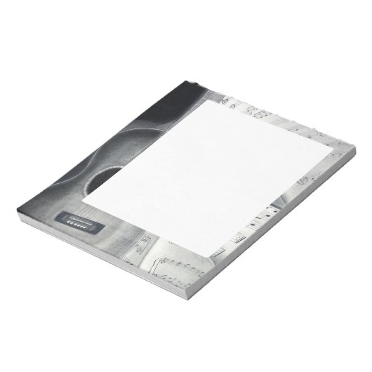 Gitarre und Notennotiz Notizblock (Rotiert)