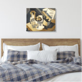 Gitarre und Obstschale auf einem Tisch, 1918 Leinwanddruck (Insitu (Schlafzimmer))