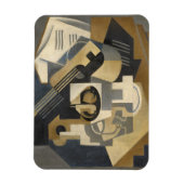 Gitarre und Obstschale auf einem Tisch, 1918 Magnet (Vertikal)