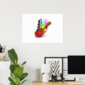 Gitarre und Piano Poster (Heimbüro)