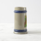 Gitarre und Rose Stein Bierglas (Mittel)