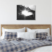 Gitarre und Sonne in Harmonie Leinwanddruck (Insitu (Schlafzimmer))