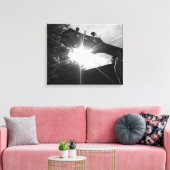 Gitarre und Sonne in Harmonie Leinwanddruck (Insitu (Wohnzimmer))