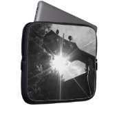 Gitarre und Sonnenstrahlen Laptopschutzhülle (Vorne Rechts)