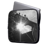 Gitarre und Sonnenstrahlen Laptopschutzhülle (Vorderseite Links)