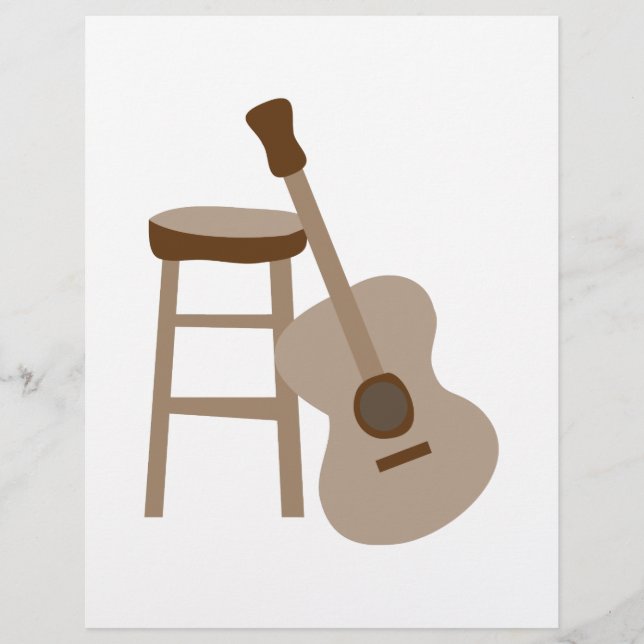 Gitarre und Stuhl (Vorderseite)