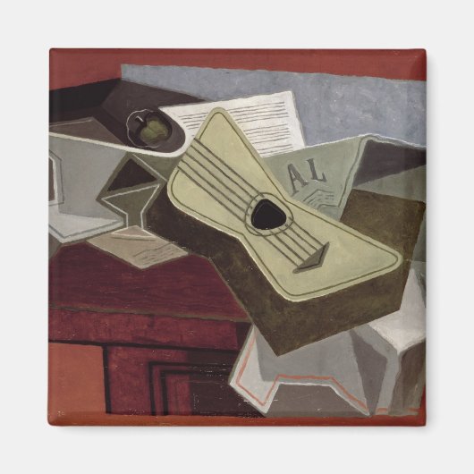 Gitarre und Zeitung, 1925 Magnet (Vorne)