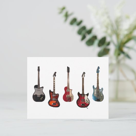 Gitarre Unity Postkarte (Stehend Vorderseite)