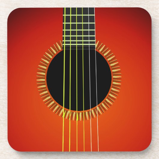 Gitarre-Untersetzer (Set von 4 Jahren) Getränkeuntersetzer (Vorderseite)