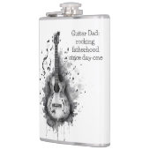 Gitarre Vater personalisierte Flasche. Vatertag Flachmann (Links)
