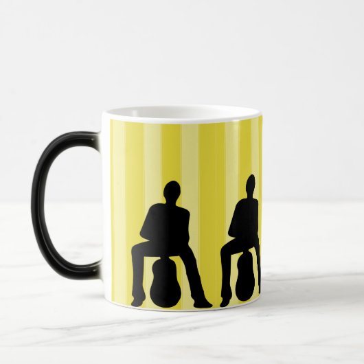 Gitarre Vibes: Musician Man Silhouette Verwandlungstasse (Links)