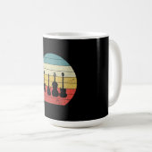 Gitarre Vintag Retro Sonnenuntergang Gitarre Kaffeetasse (VorderseiteRechts)