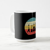 Gitarre Vintag Retro Sonnenuntergang Gitarre Kaffeetasse (Vorderseite Links)