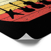 Gitarre Vintag Retro Sunset Gitarre Musik Poster (Ecke)